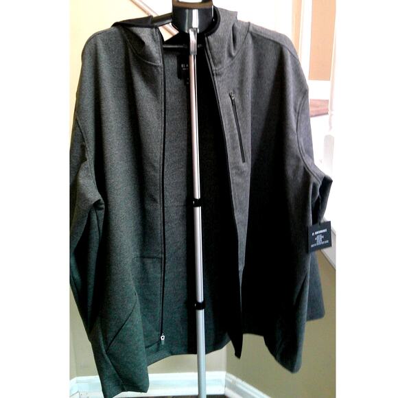 01. ALGO Men's 3x Performance Full Zip Hoodie Gray NEW - Picture 8 of 10